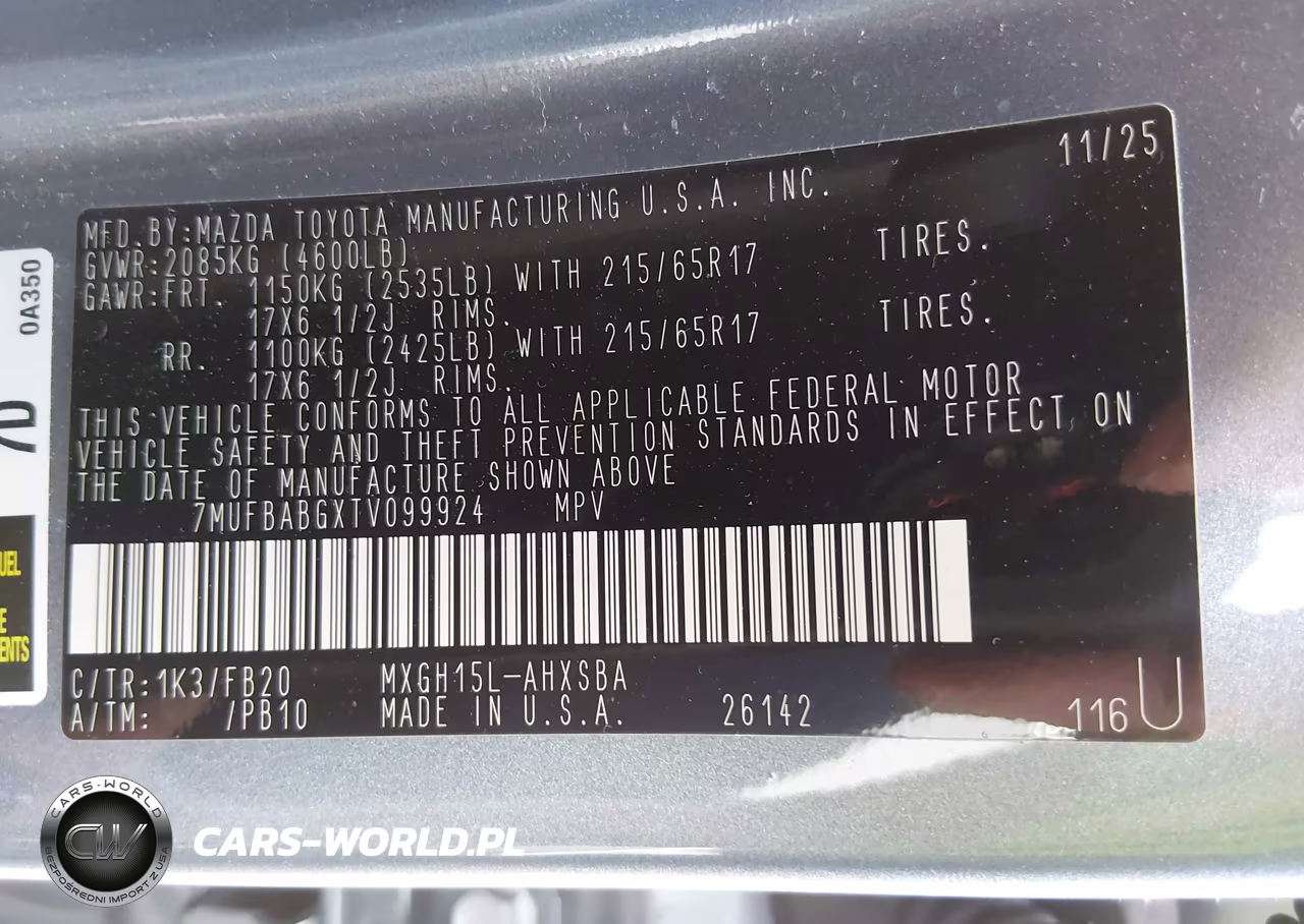 2026 Toyota Corolla Cross Hybrid Se VIN:7MUFBABGXTV099924 - 9