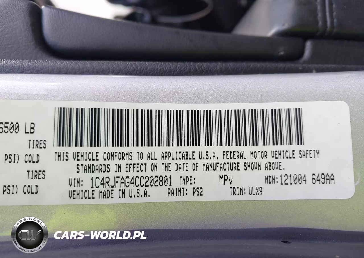 2012 Jeep Grand Cherokee Laredo VIN:1C4RJFAG4CC202801 - 9
