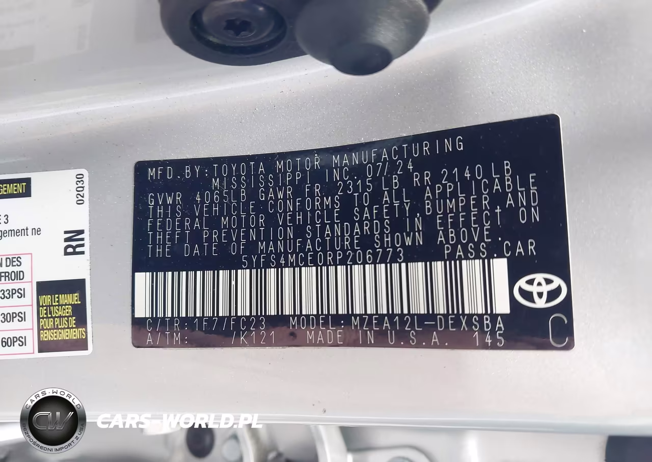 2024 Toyota Corolla Se VIN:5YFS4MCE0RP206773 - 9