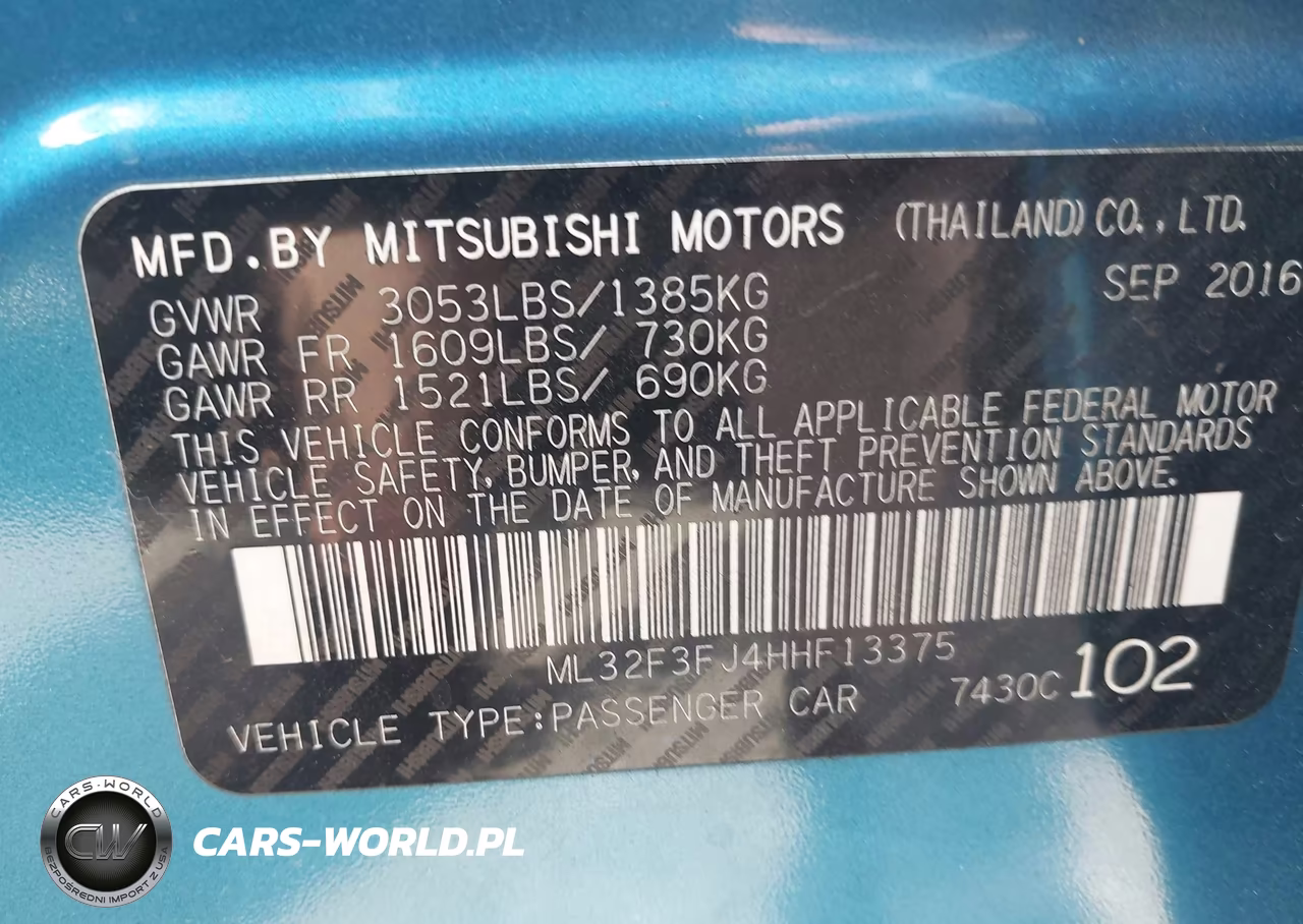 2017 Mitsubishi Mirage G4 Es VIN:ML32F3FJ4HHF13375 - 9