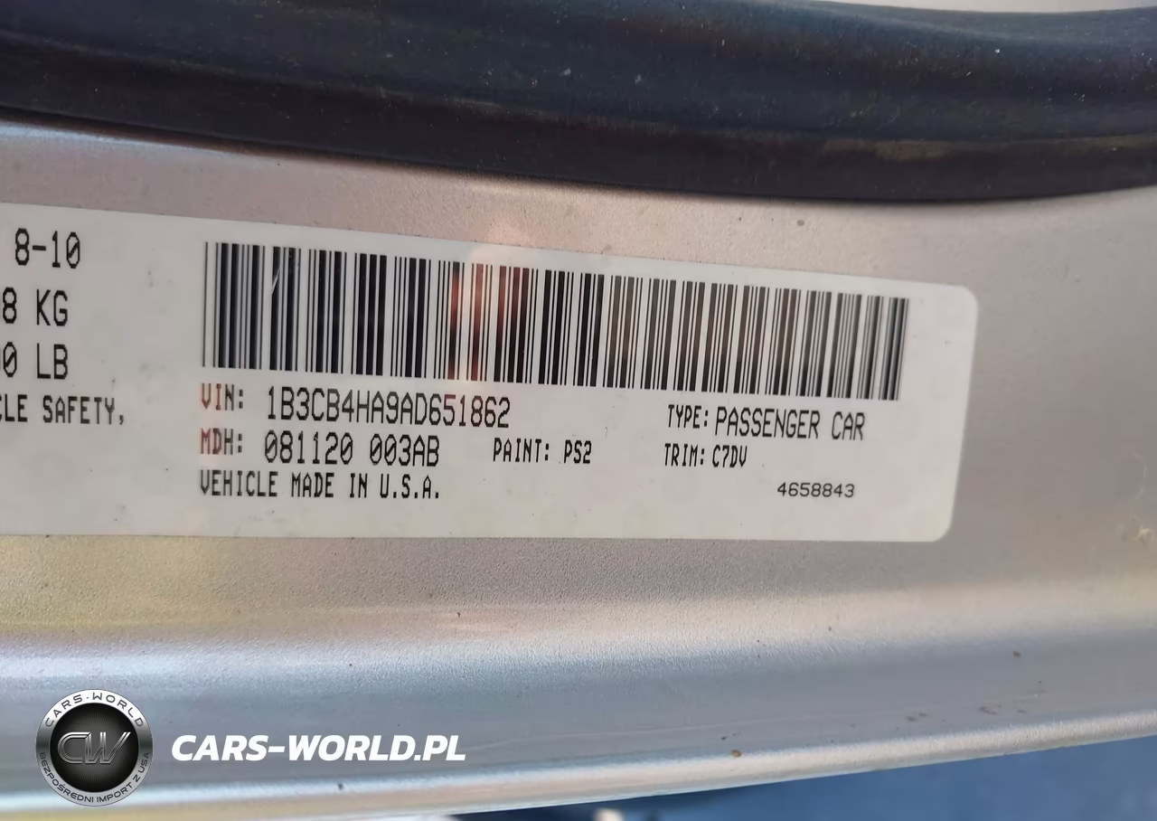 2010 Dodge Caliber Sxt VIN:1B3CB4HA9AD651862 - 9