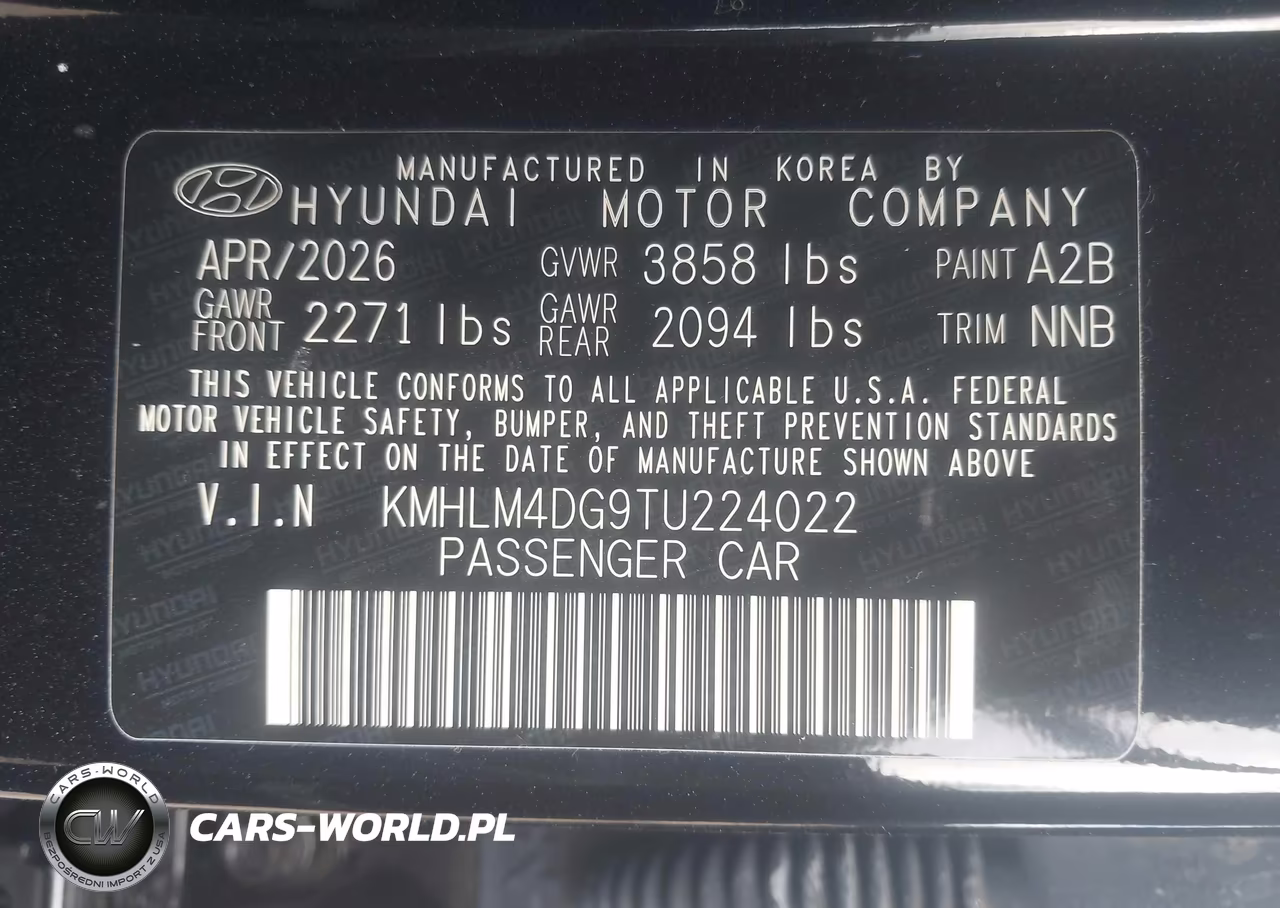 2026 Hyundai Elantra Sel Sport VIN:KMHLM4DG9TU224022 - 9