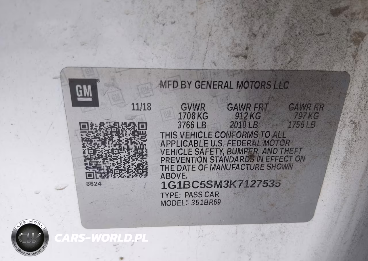 2019 Chevrolet Cruze Ls VIN:1G1BC5SM3K7127535 - 9