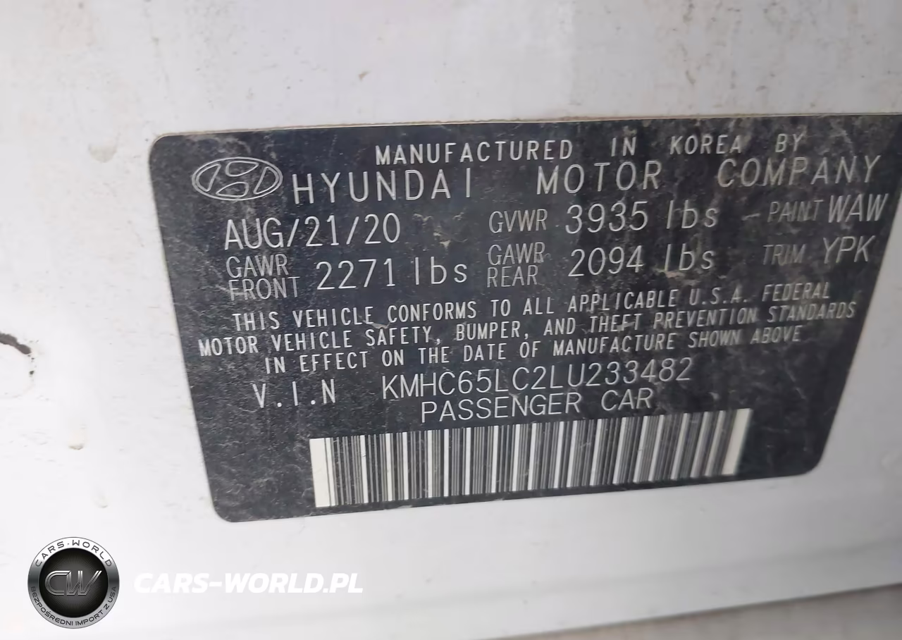 2020 Hyundai Ioniq Hybrid Blue VIN:KMHC65LC2LU233482 - 9