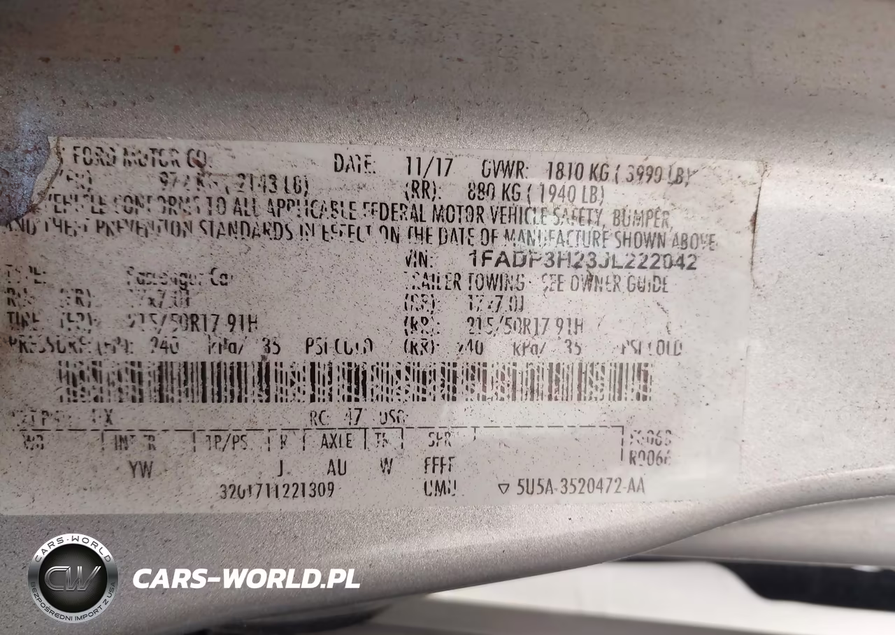 2018 Ford Focus Sel VIN:1FADP3H23JL222042 - 9