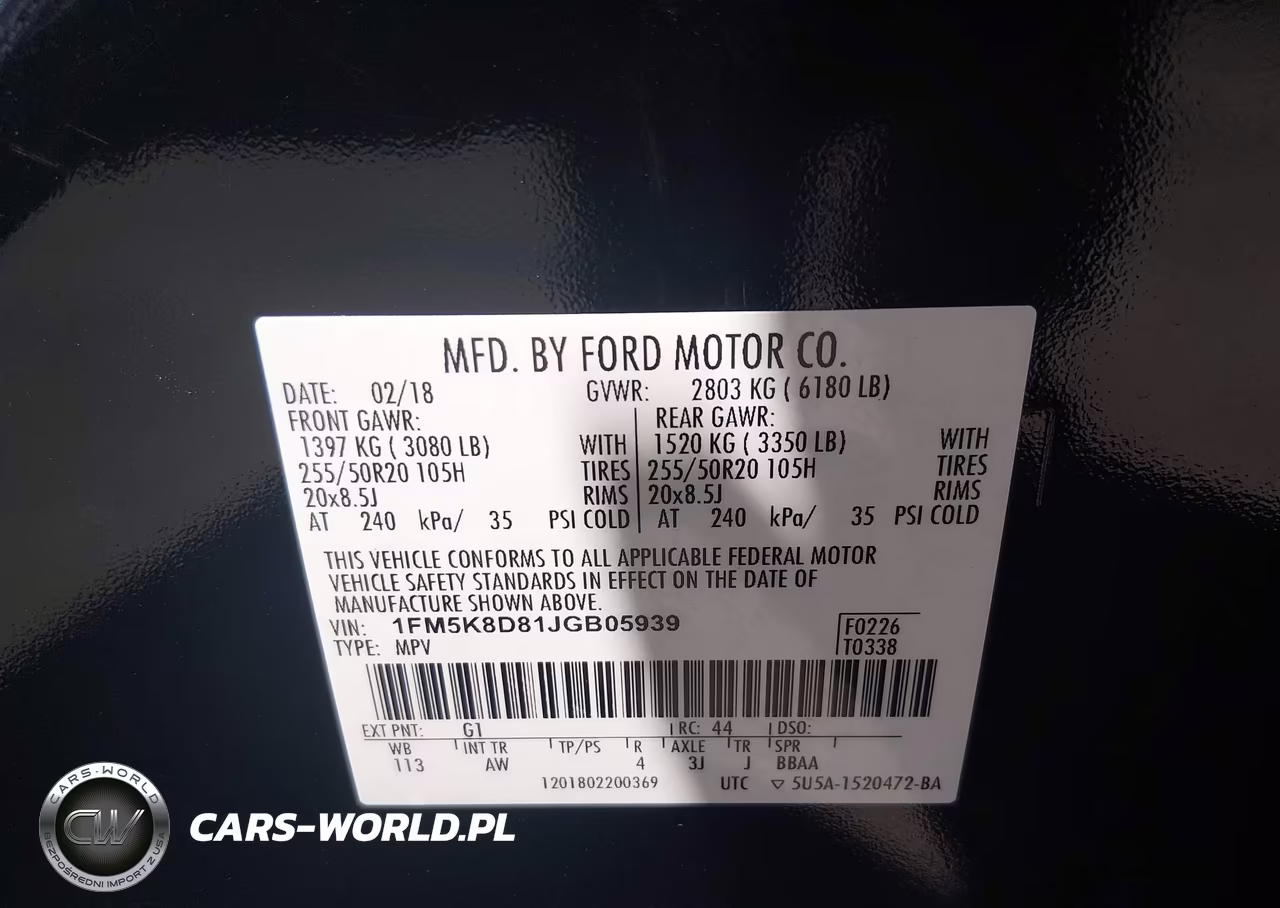 2018 Ford Explorer Xlt VIN:1FM5K8D81JGB05939 - 9