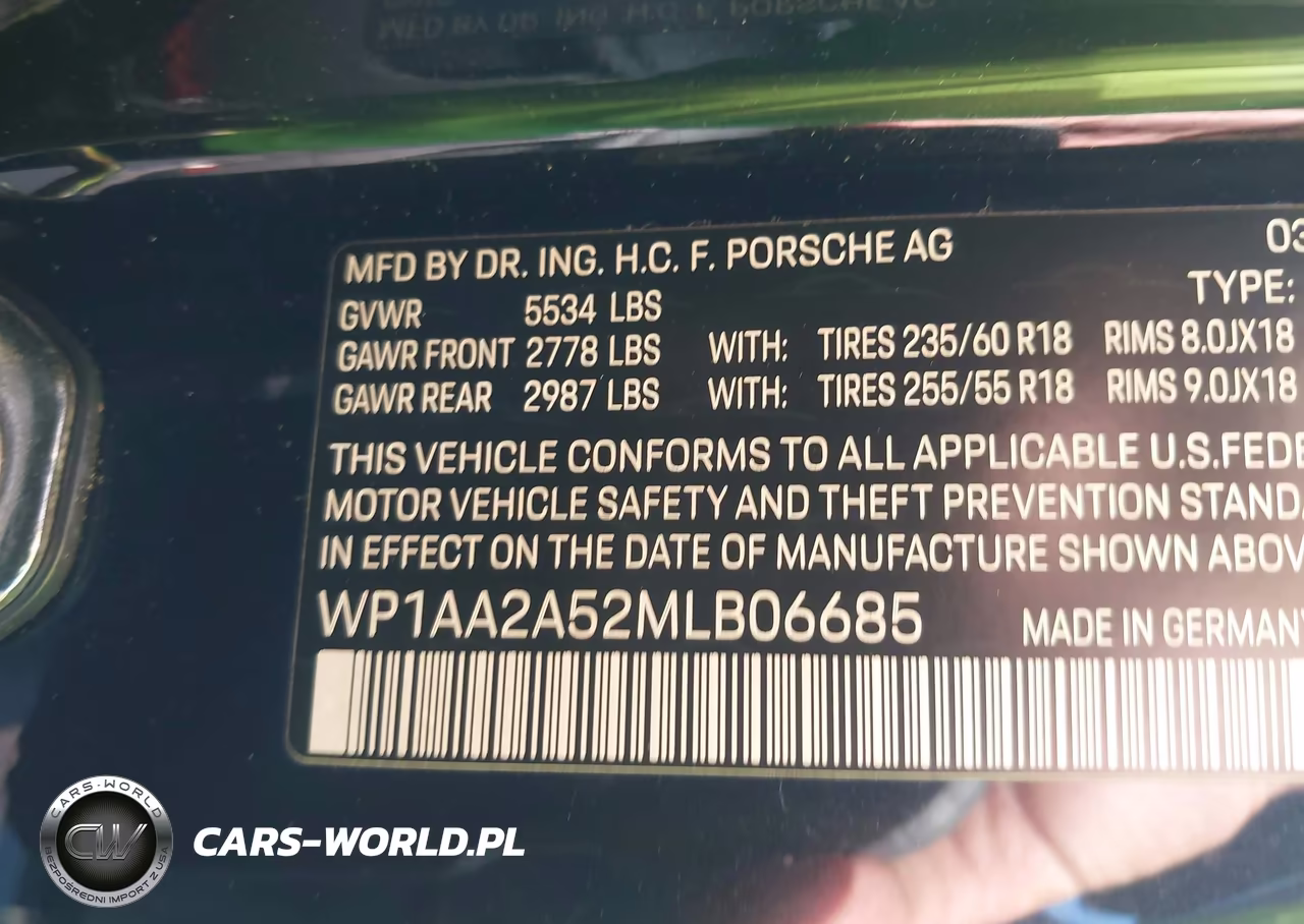 2021 Porsche Macan VIN:WP1AA2A52MLB06685 - 9