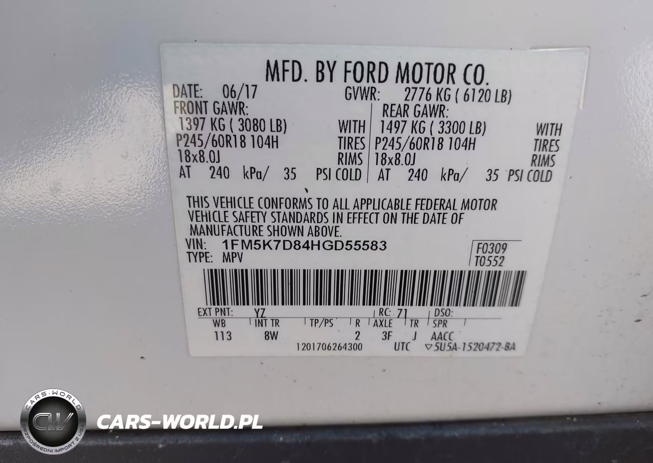 2017 Ford Explorer Xlt VIN:1FM5K7D84HGD55583 - 9