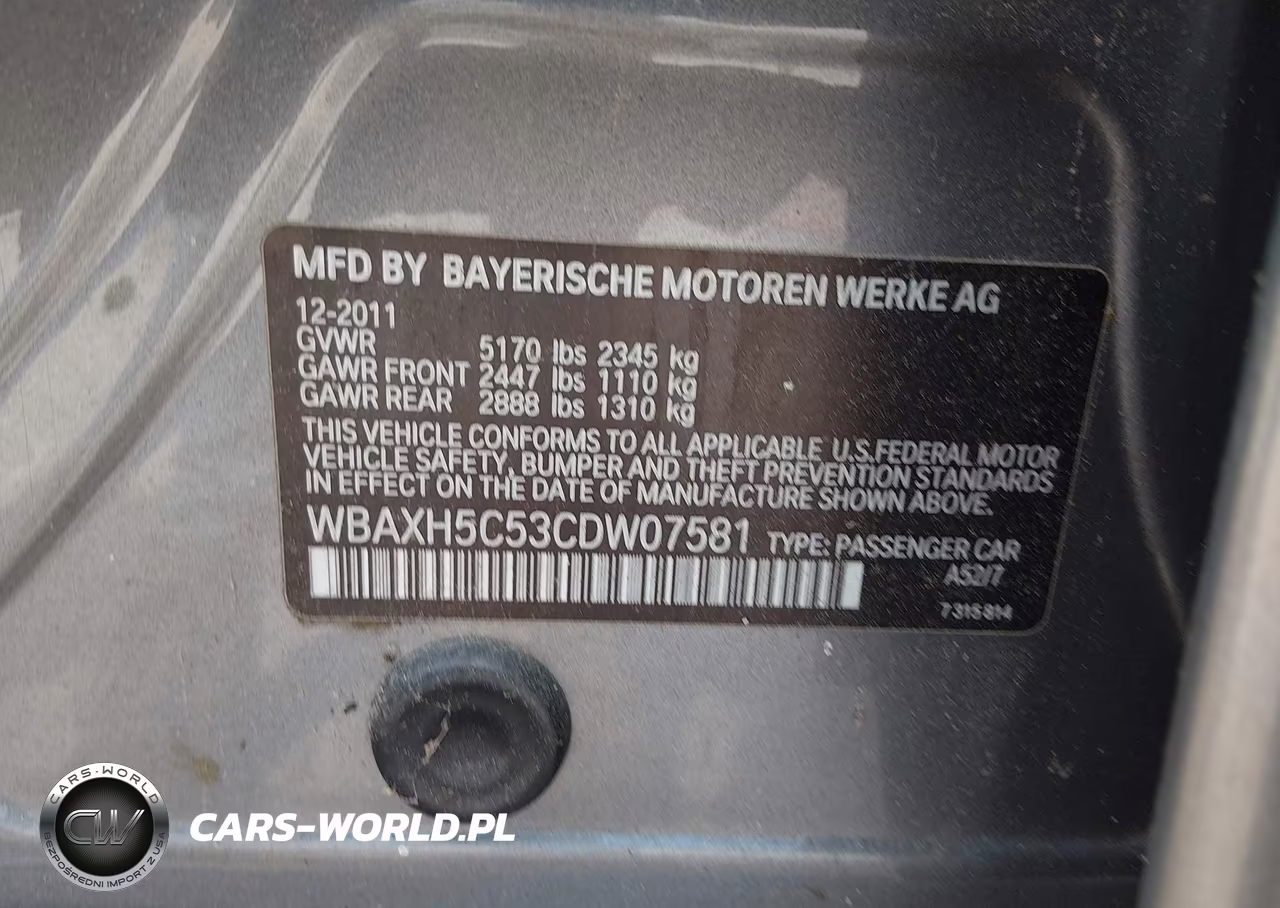 2012 BMW 528I xDrive VIN:WBAXH5C53CDW07581 - 9
