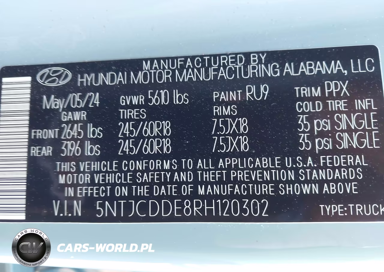 2024 Hyundai Santa Cruz Sel VIN:5NTJCDDE8RH120302 - 9