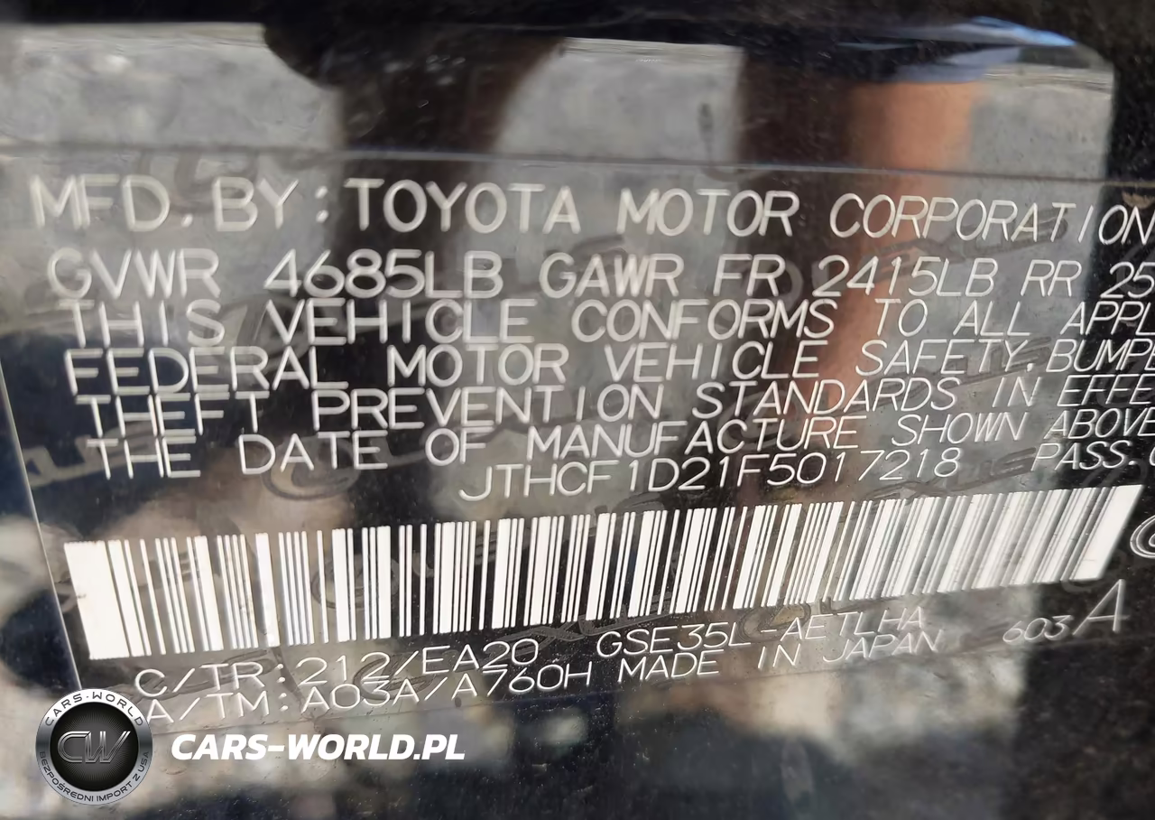 2015 Lexus Is 250 VIN:JTHCF1D21F5017218 - 9