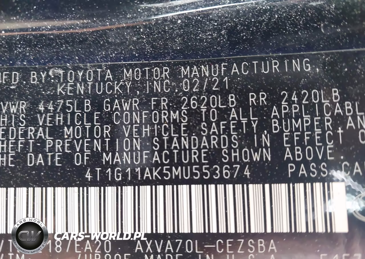 2021 Toyota Camry Se VIN:4T1G11AK5MU553674 - 9