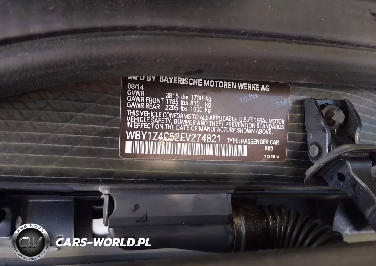 2014 BMW I3 Base W-Range Extender VIN:WBY1Z4C52EV274821 - 9