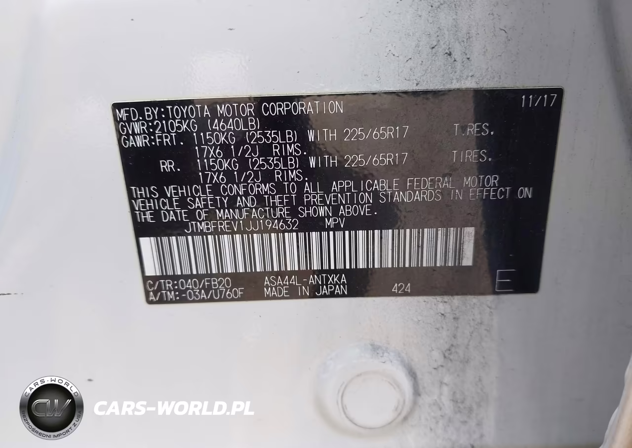 2018 Toyota Rav4 Le VIN:JTMBFREV1JJ194632 - 9