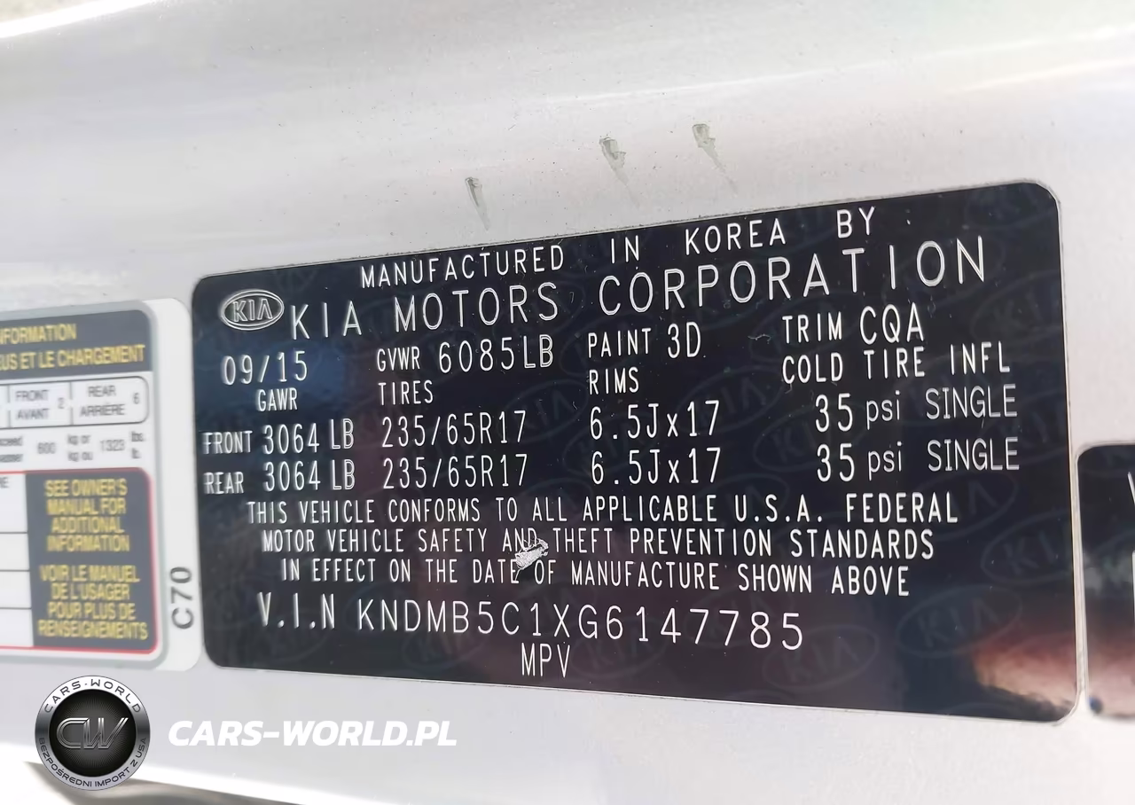 2016 Kia Sedona Lx VIN:KNDMB5C1XG6147785 - 9