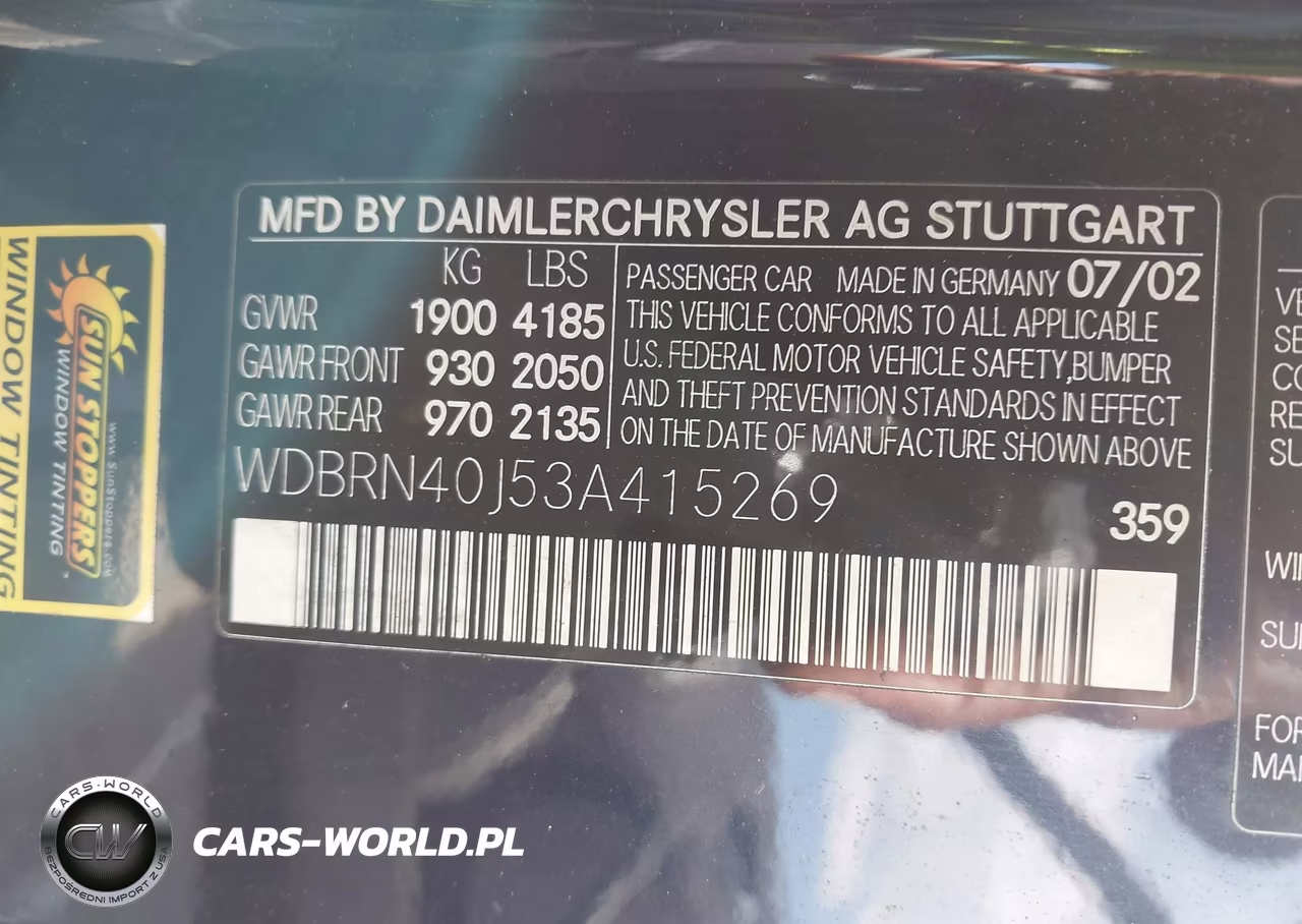 2003 Mercedes-Benz C 230 Kompressor Sport VIN:WDBRN40J53A415269 - 9