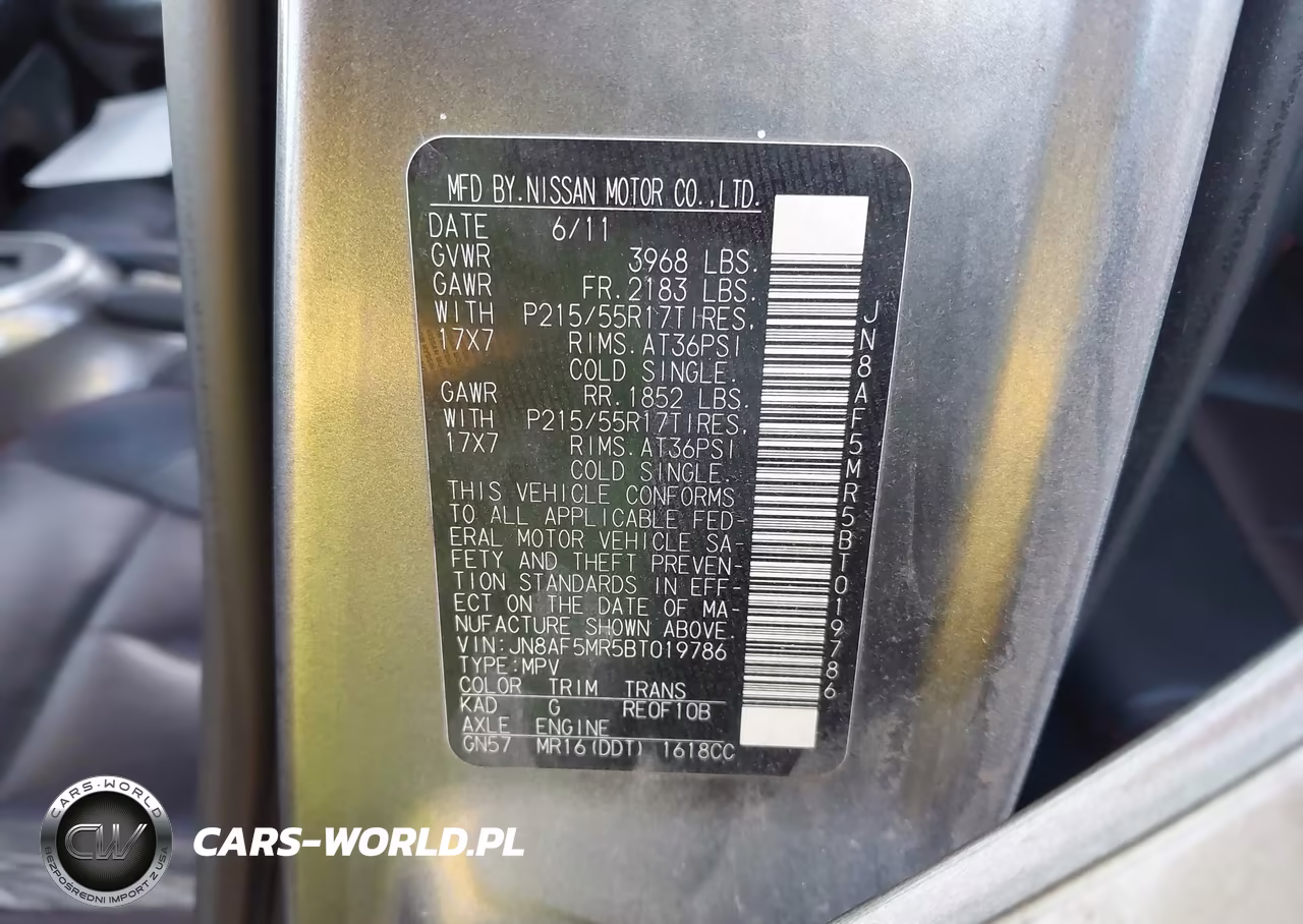 2011 Nissan Juke Sl VIN:JN8AF5MR5BT019786 - 9