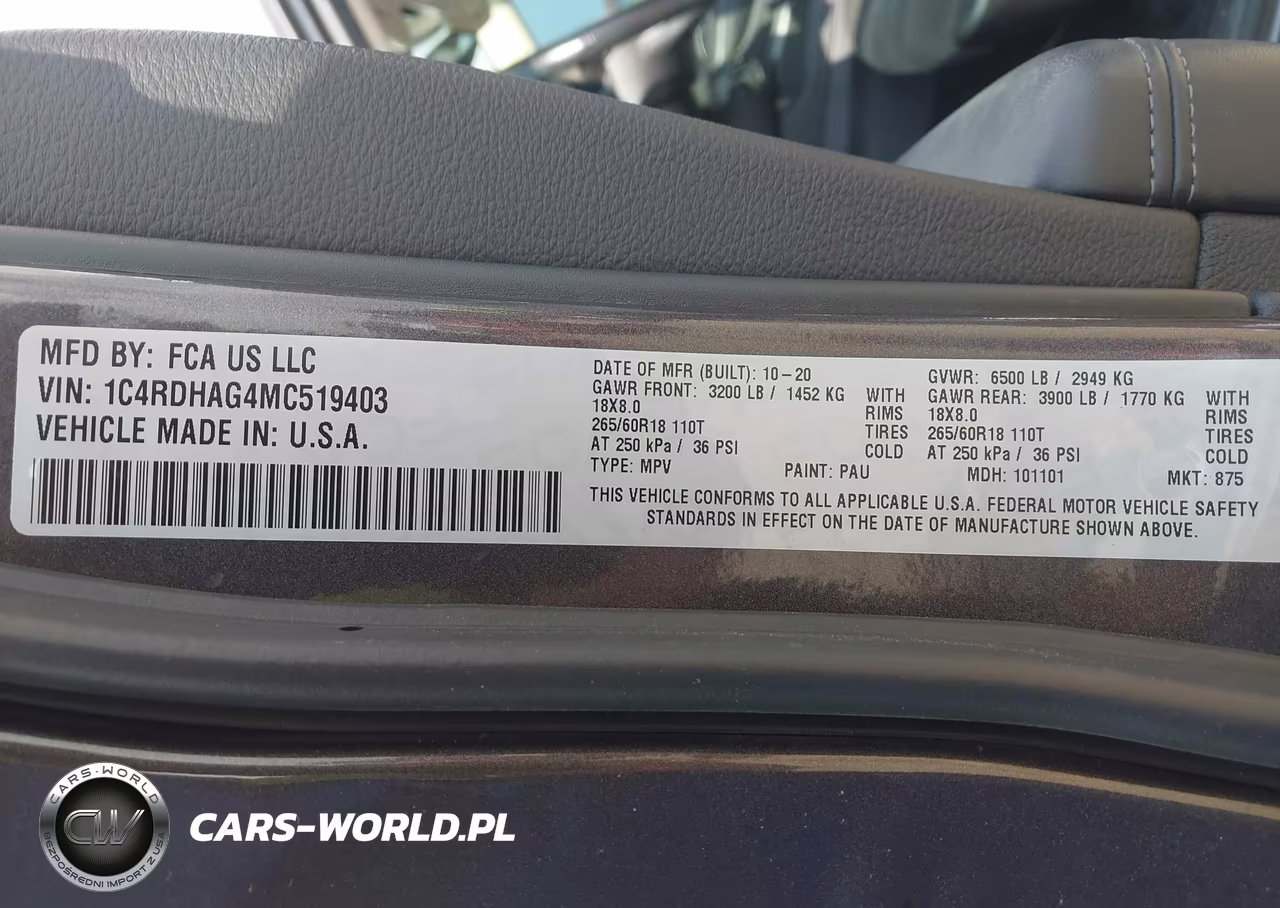 2021 Dodge Durango Sxt Rwd VIN:1C4RDHAG4MC519403 - 9