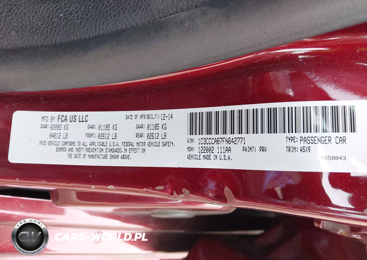 2015 Chrysler 200 Limited VIN:1C3CCCAB7FN642771 - 9