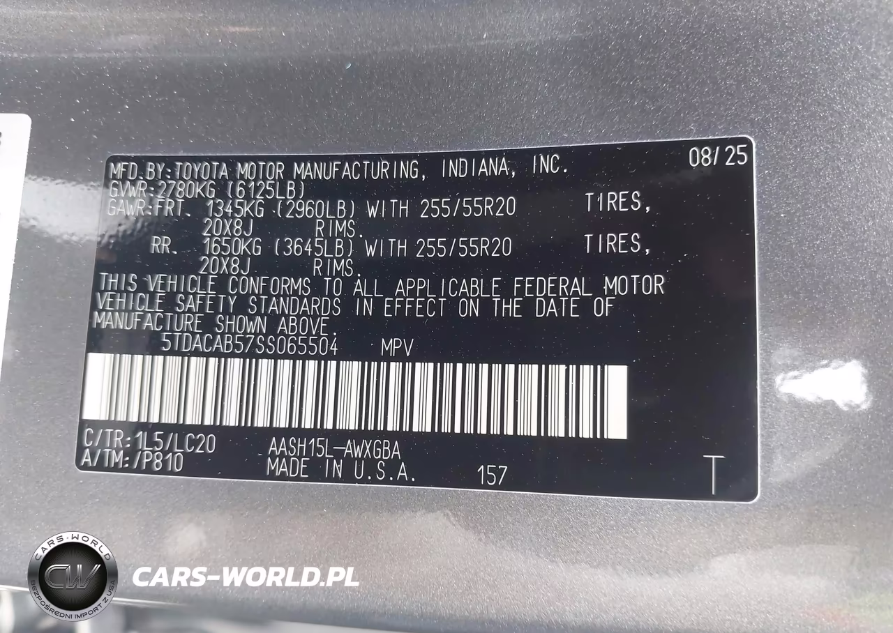 2025 Toyota Grand Highlander Hybrid Limited VIN:5TDACAB57SS065504 - 9