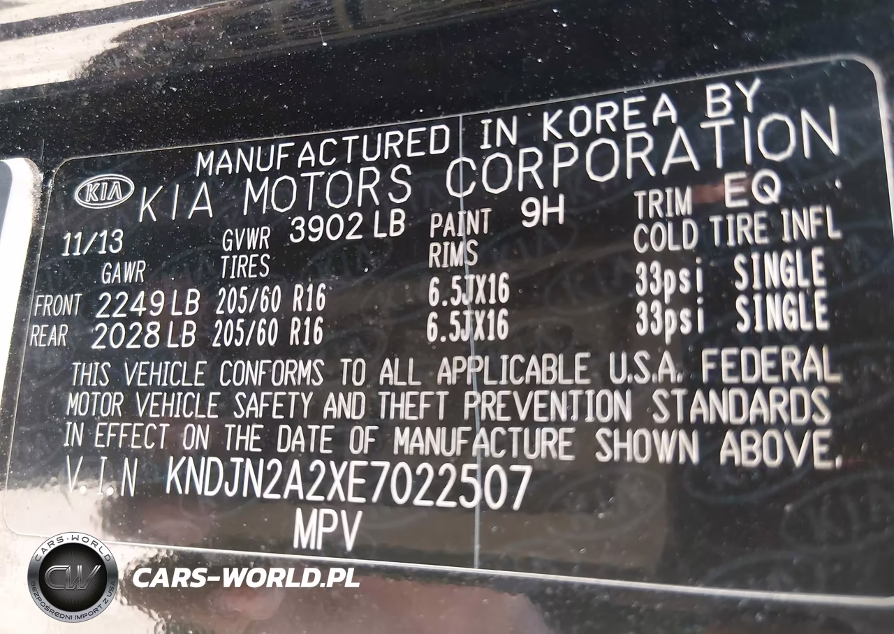 2014 Kia Soul VIN:KNDJN2A2XE7022507 - 9