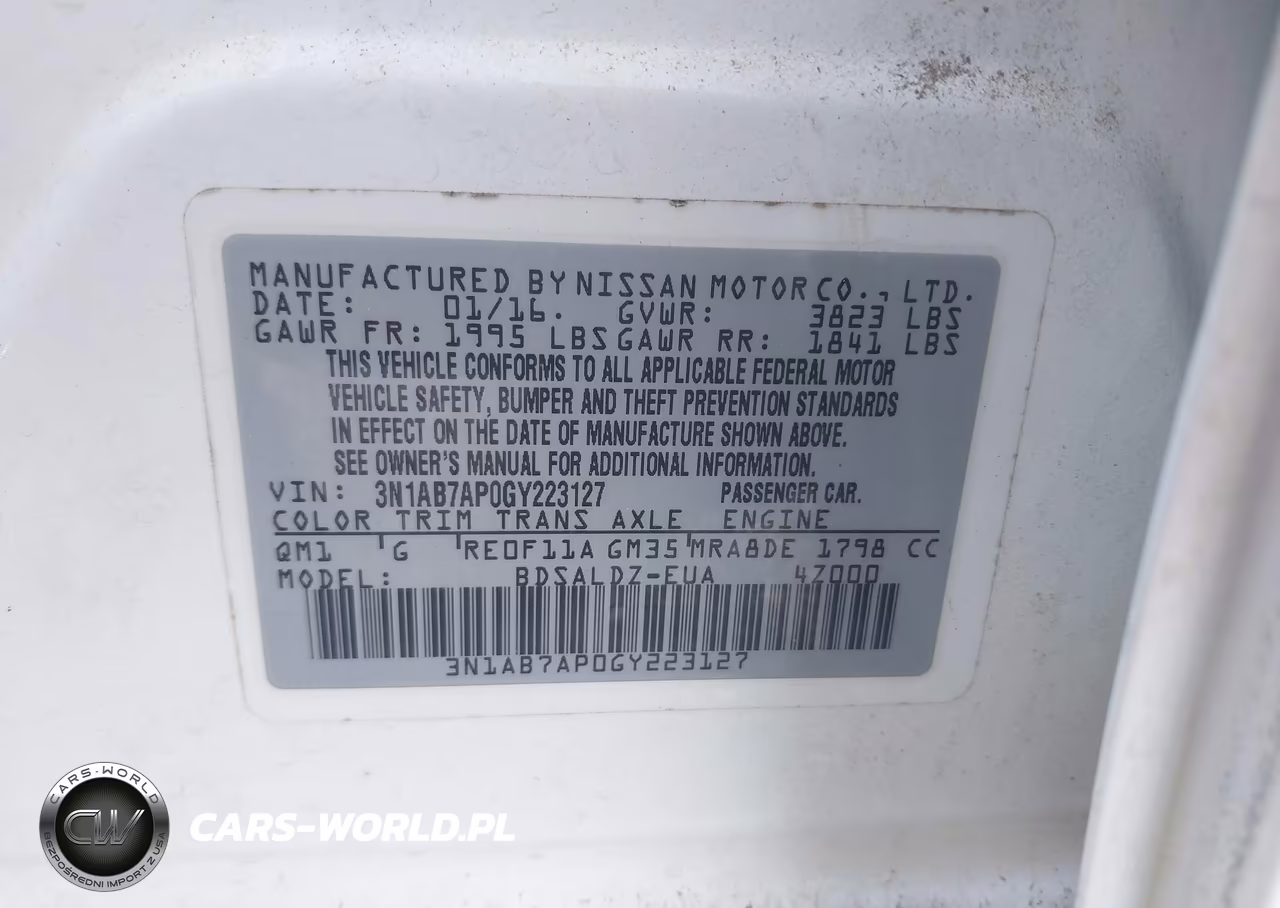 2016 Nissan Sentra Fe+ S-S-Sl-Sr-Sv VIN:3N1AB7AP0GY223127 - 9
