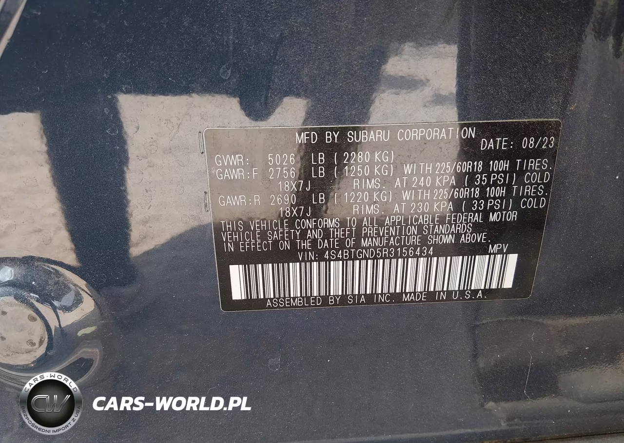 2024 Subaru Outback Limited Xt VIN:4S4BTGND5R3156434 - 9