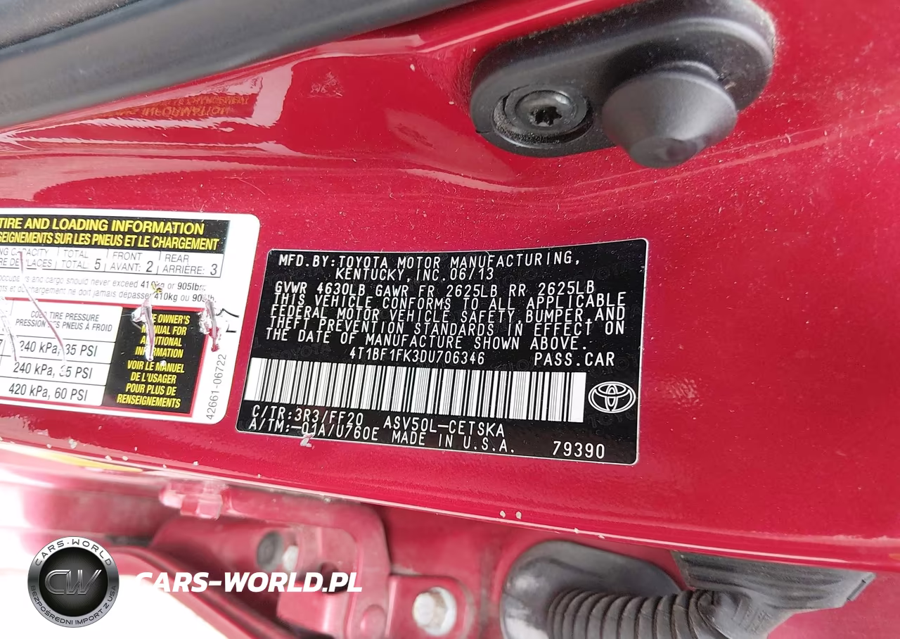 2013 Toyota Camry Se VIN:4T1BF1FK3DU706346 - 9