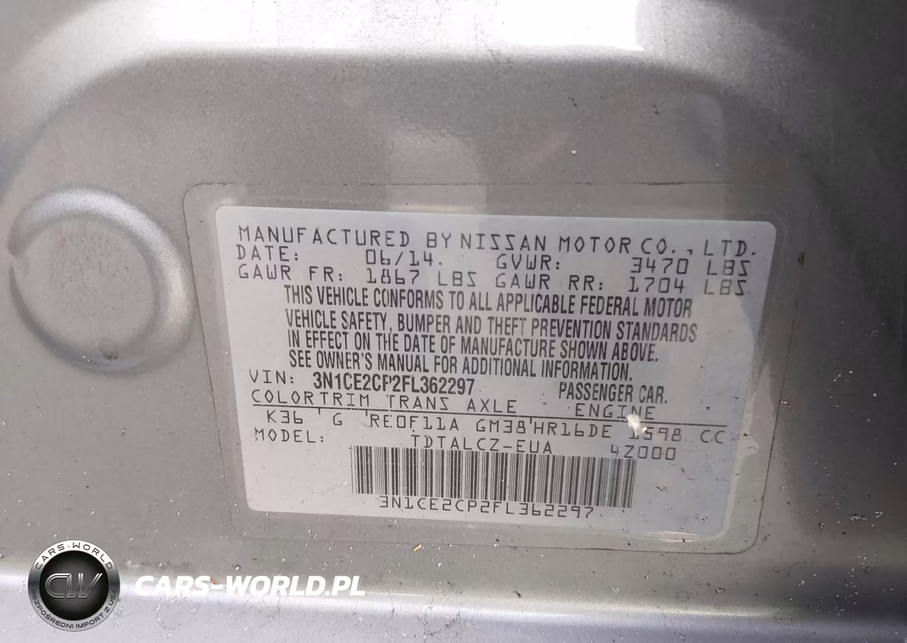 2015 Nissan Versa Note S Plus VIN:3N1CE2CP2FL362297 - 9