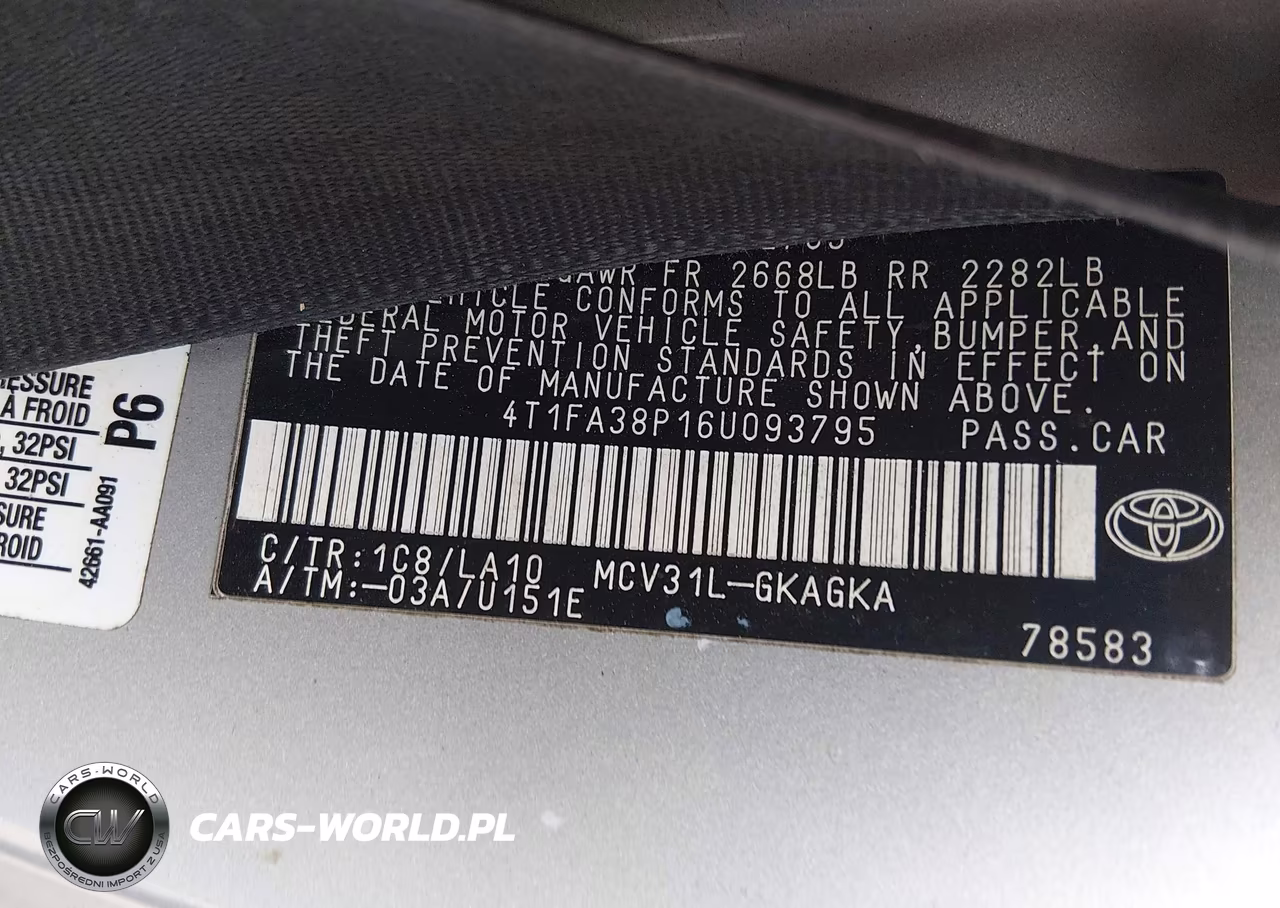 2006 Toyota Camry Solara Sle VIN:4T1FA38P16U093795 - 9