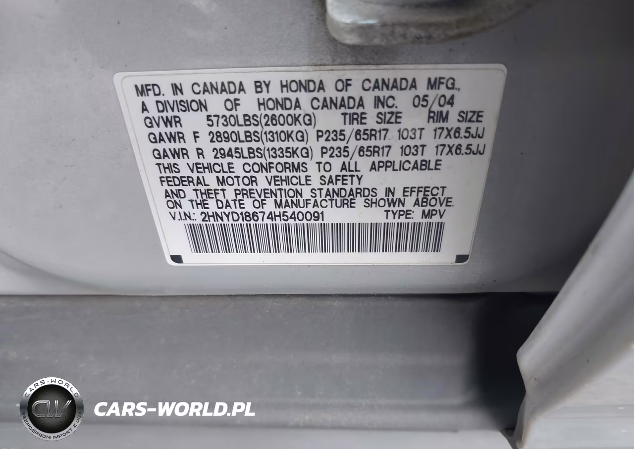 2004 Acura Mdx VIN:2HNYD18674H540091 - 9