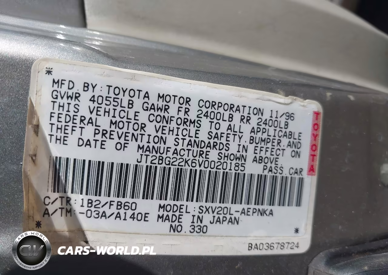 1997 Toyota Camry Le-Xle VIN:JT2BG22K6V0020185 - 9