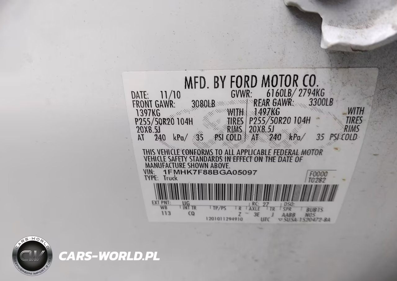 2011 Ford Explorer Limited VIN:1FMHK7F88BGA05097 - 9