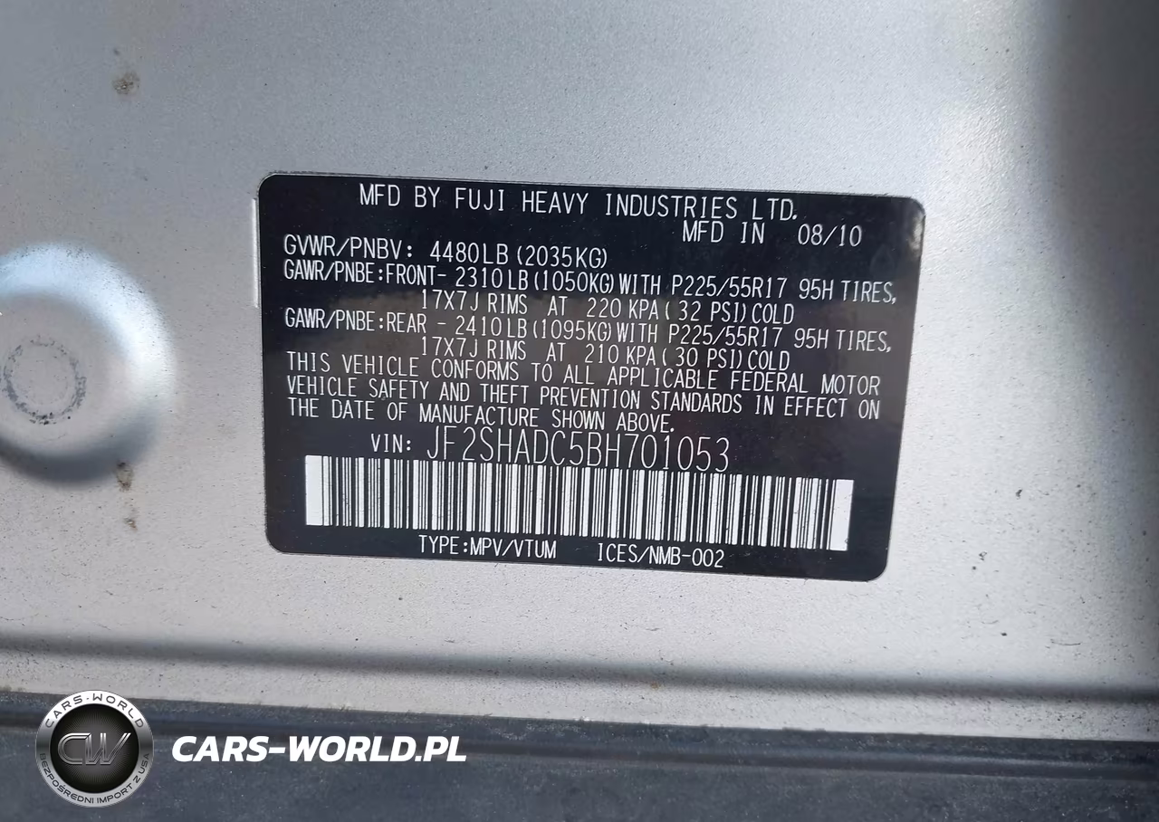 2011 Subaru Forester 2.5X Premium VIN:JF2SHADC5BH701053 - 9