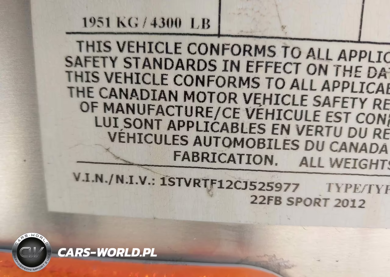 2012 Airstream Sport VIN:1STVRTF12CJ525977 - 9