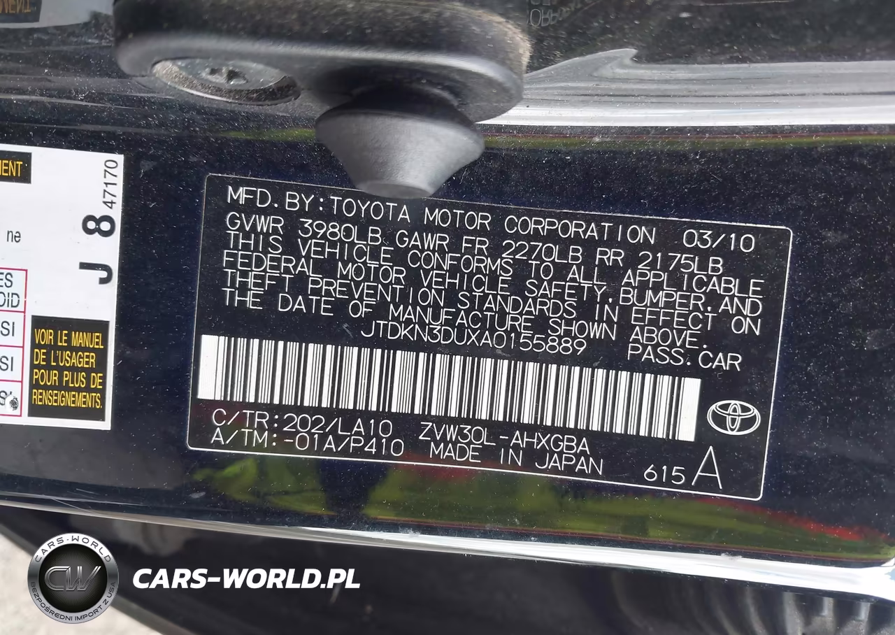 2010 Toyota Prius Iv VIN:JTDKN3DUXA0155889 - 9