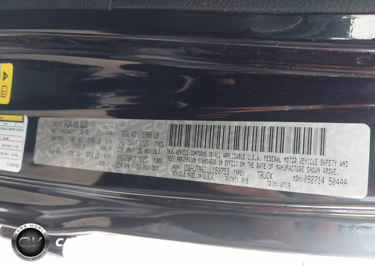 2020 Jeep Gladiator Sport S 4X4 VIN:1C6HJTAG1LL153753 - 9