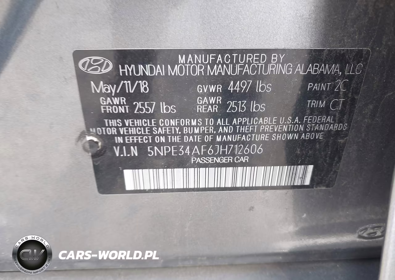 2018 Hyundai Sonata Sel+ VIN:5NPE34AF6JH712606 - 9