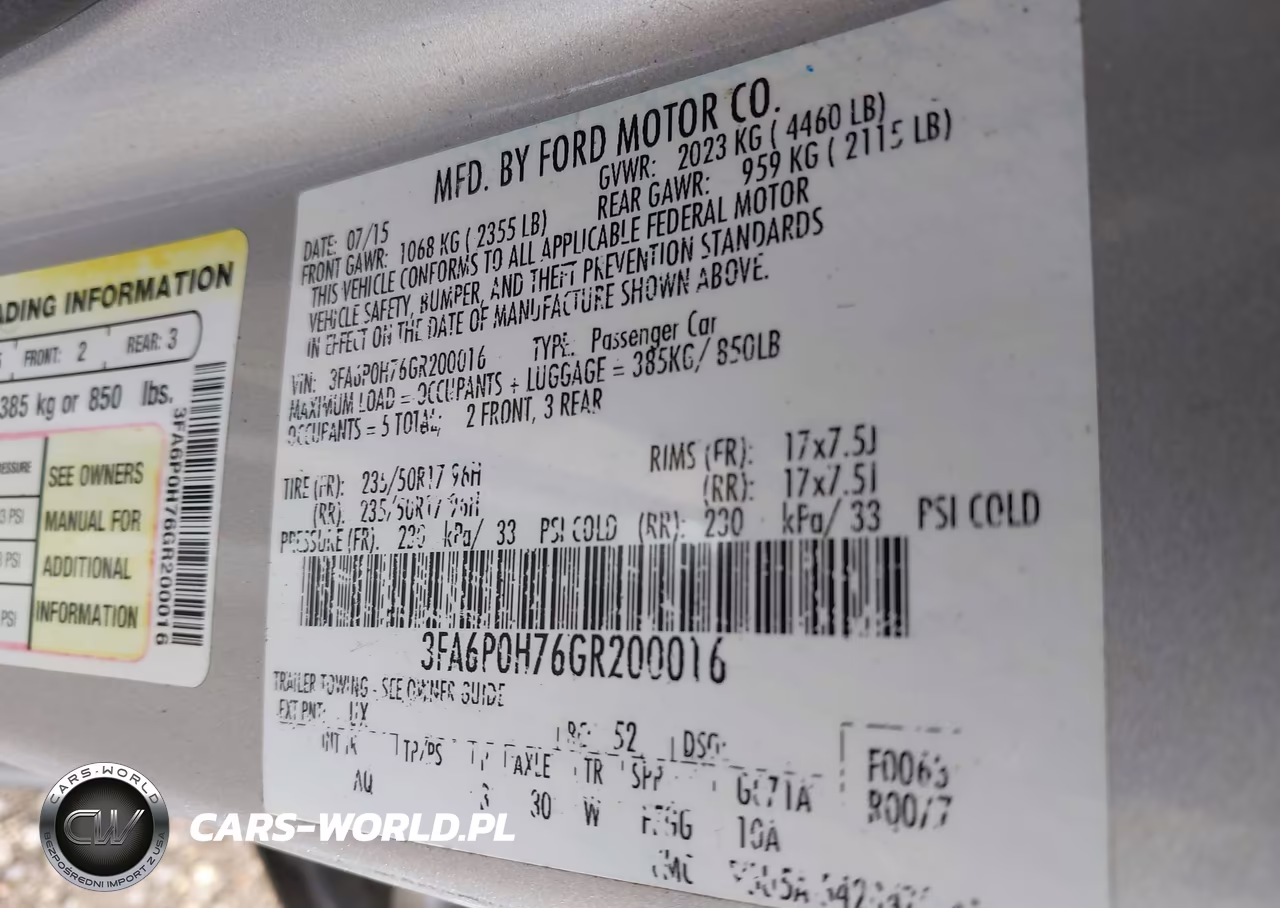 2016 Ford Fusion Se VIN:3FA6P0H76GR200016 - 9