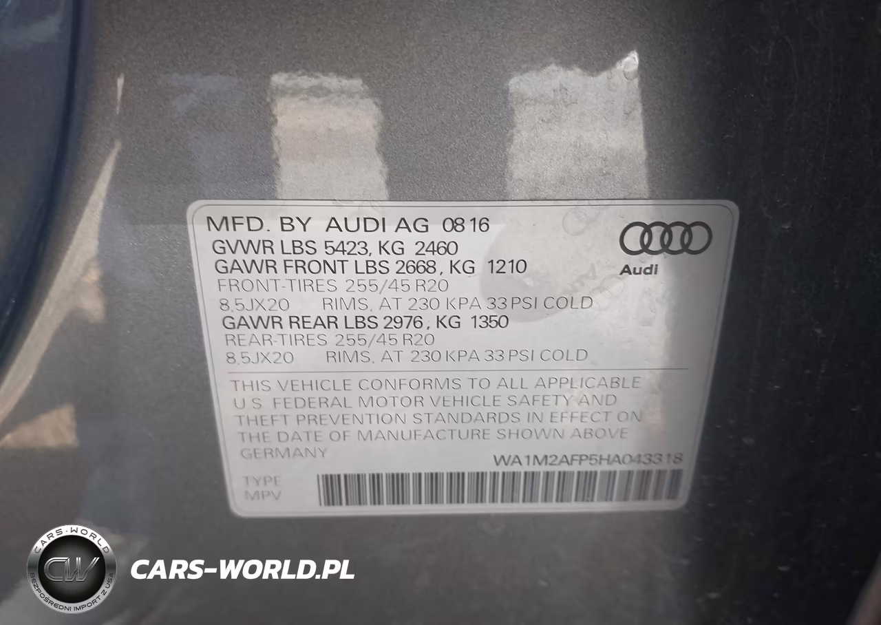 2017 Audi Q5 2.0T Premium VIN:WA1M2AFP5HA043318 - 9