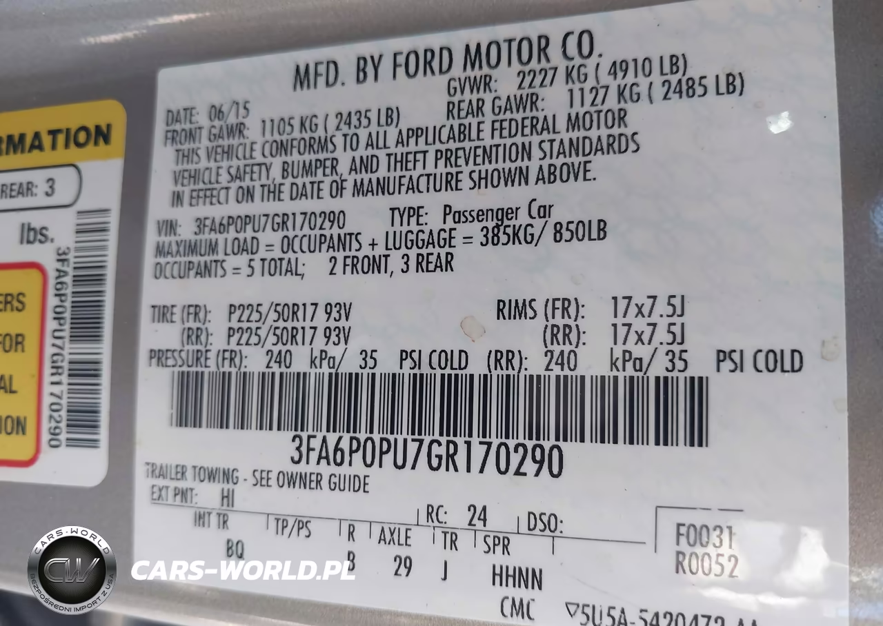 2016 Ford Fusion Energi Se Luxury VIN:3FA6P0PU7GR170290 - 9