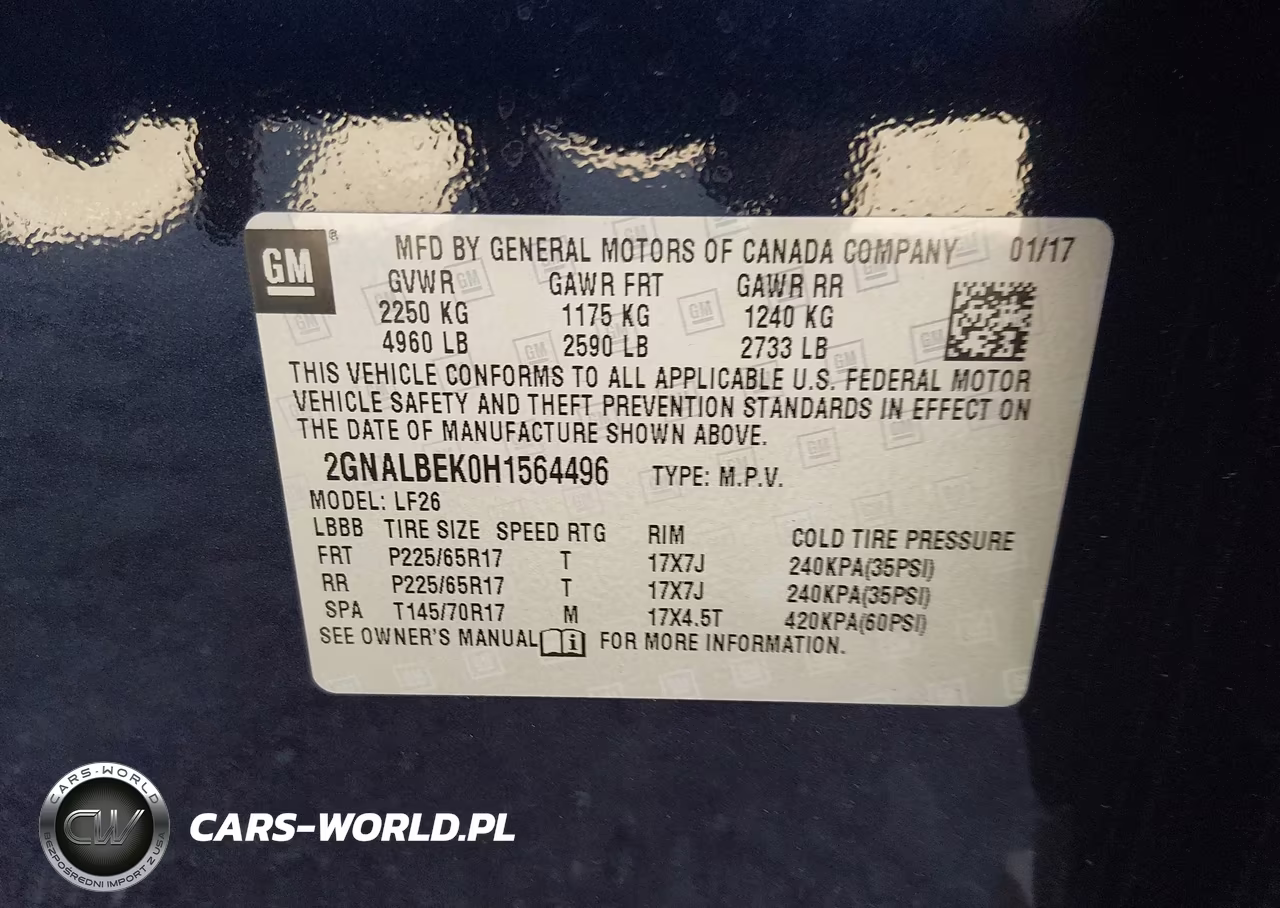 2017 Chevrolet Equinox Ls VIN:2GNALBEK0H1564496 - 9