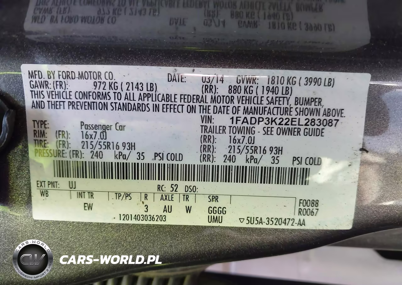 2014 Ford Focus Se VIN:1FADP3K22EL283087 - 9