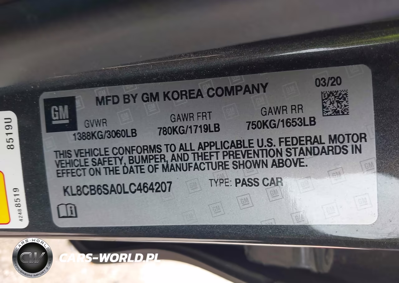 2020 Chevrolet Spark Fwd Ls Automatic VIN:KL8CB6SA0LC464207 - 9