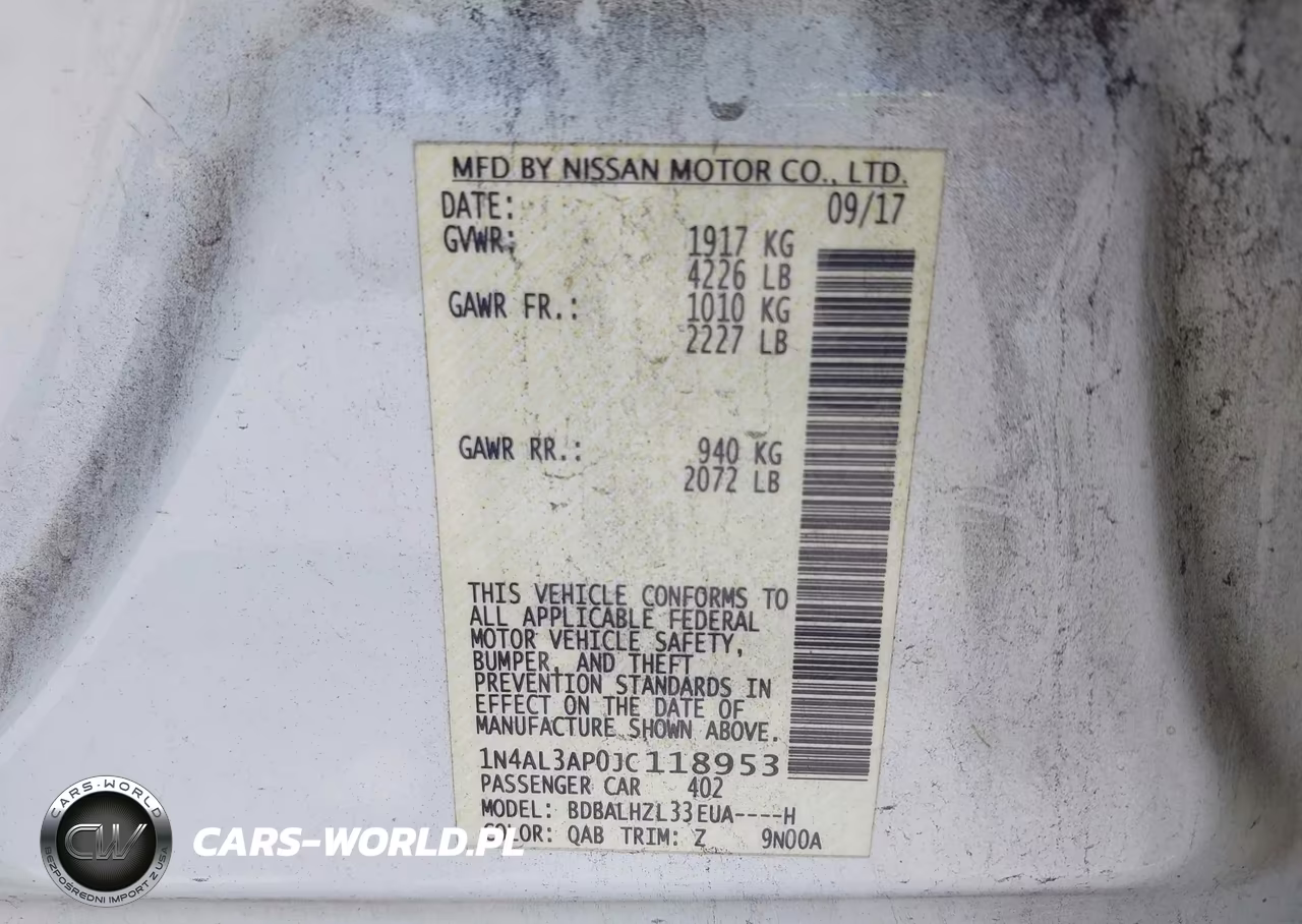 2018 Nissan Altima 2.5 Sr VIN:1N4AL3AP0JC118953 - 9