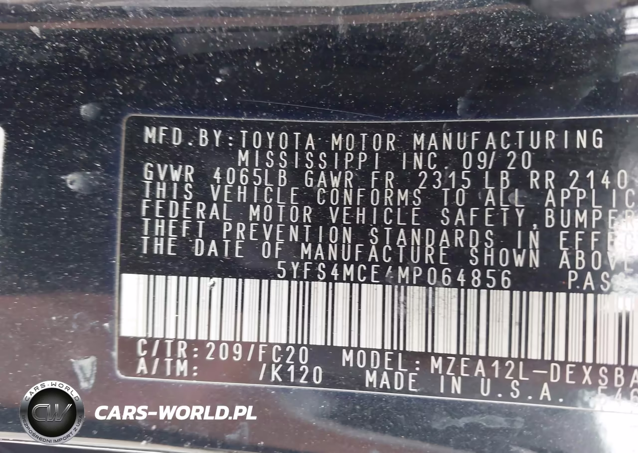 2021 Toyota Corolla Se VIN:5YFS4MCE4MP064856 - 9
