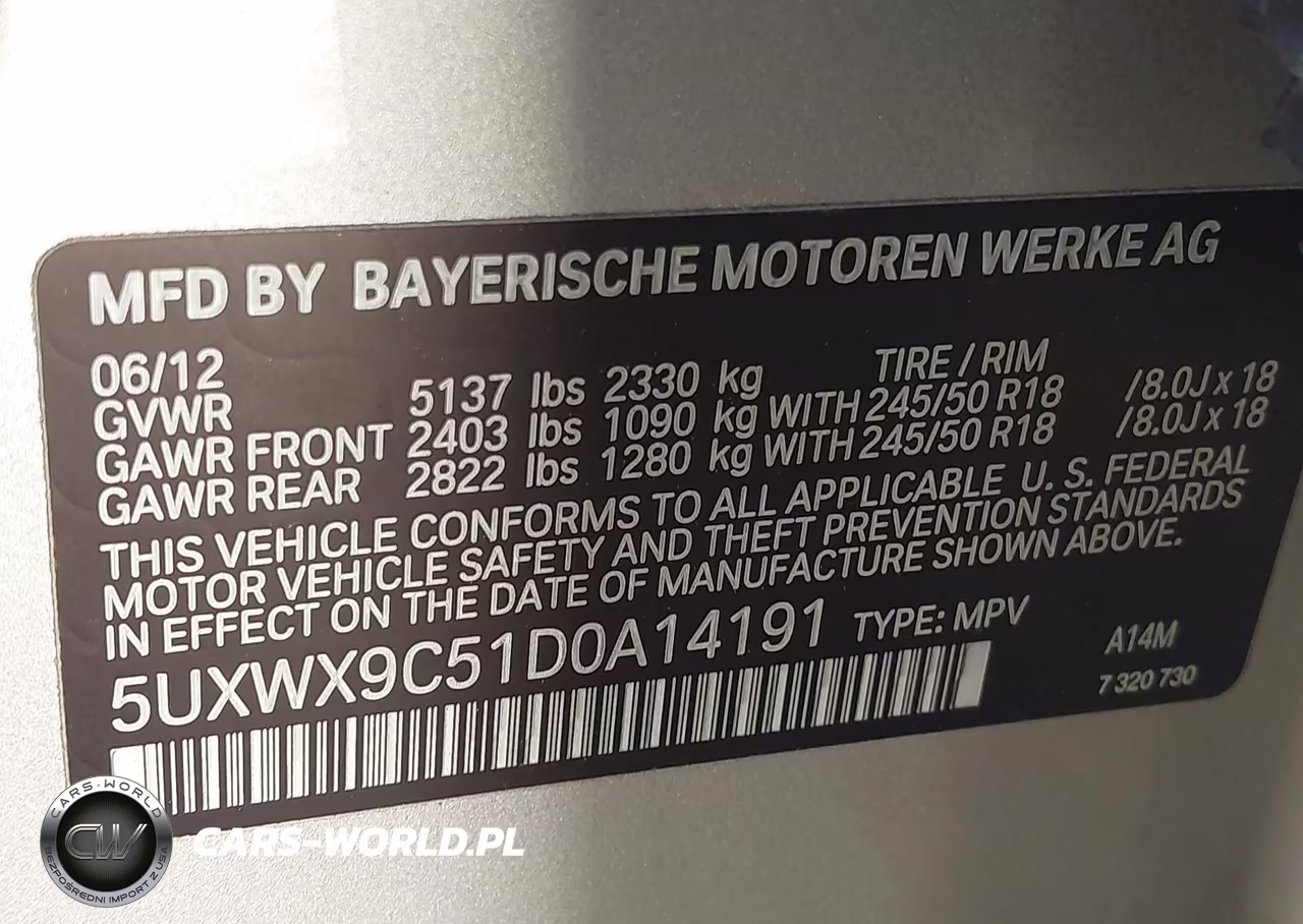 2013 BMW X3 xDrive28I VIN:5UXWX9C51D0A14191 - 9