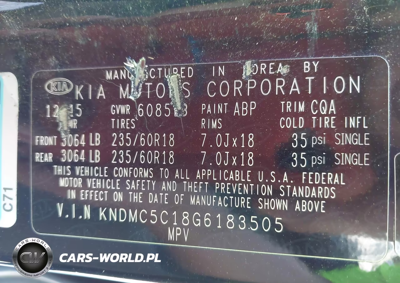 2016 Kia Sedona Ex VIN:KNDMC5C18G6183505 - 9