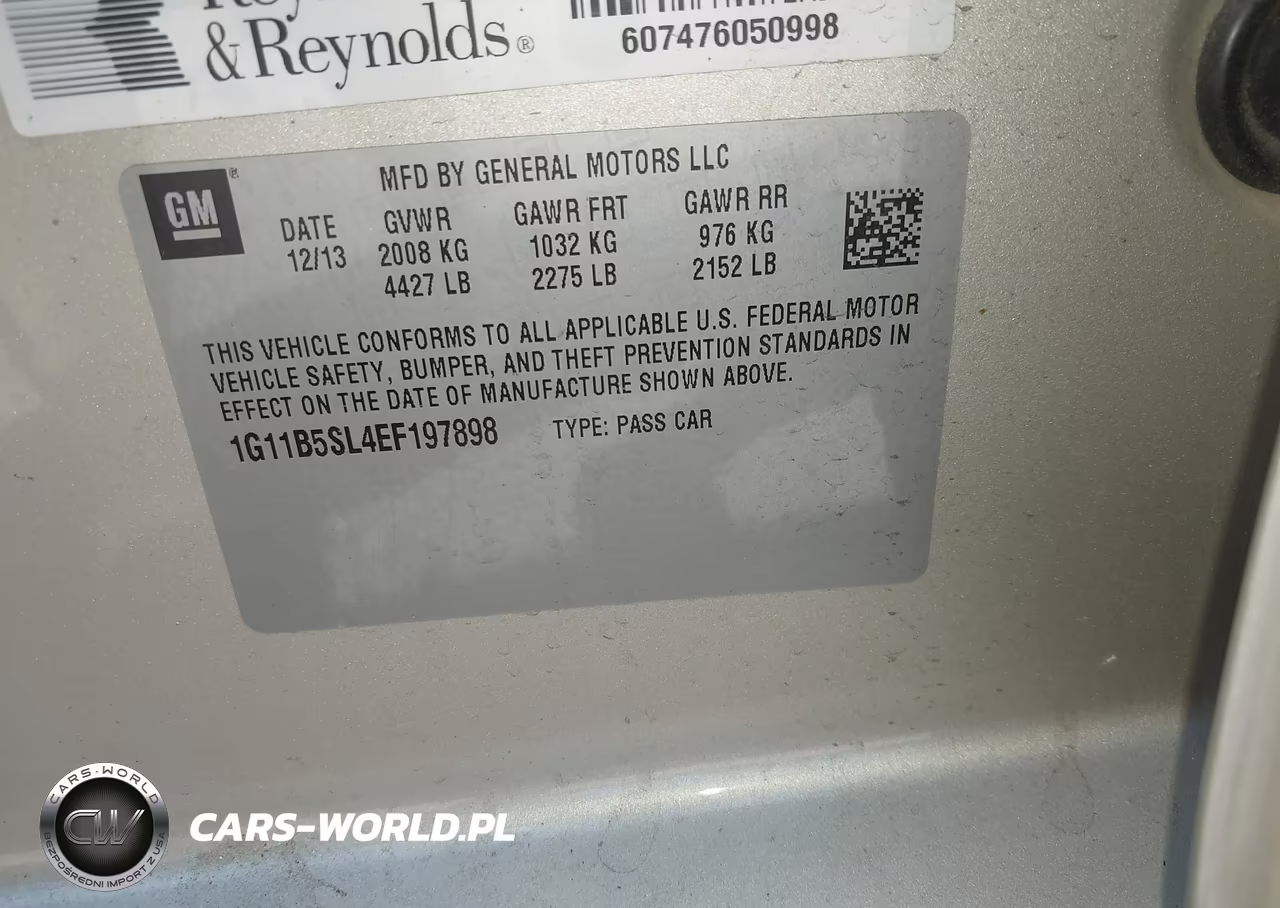 2014 Chevrolet Malibu 1Ls VIN:1G11B5SL4EF197898 - 9