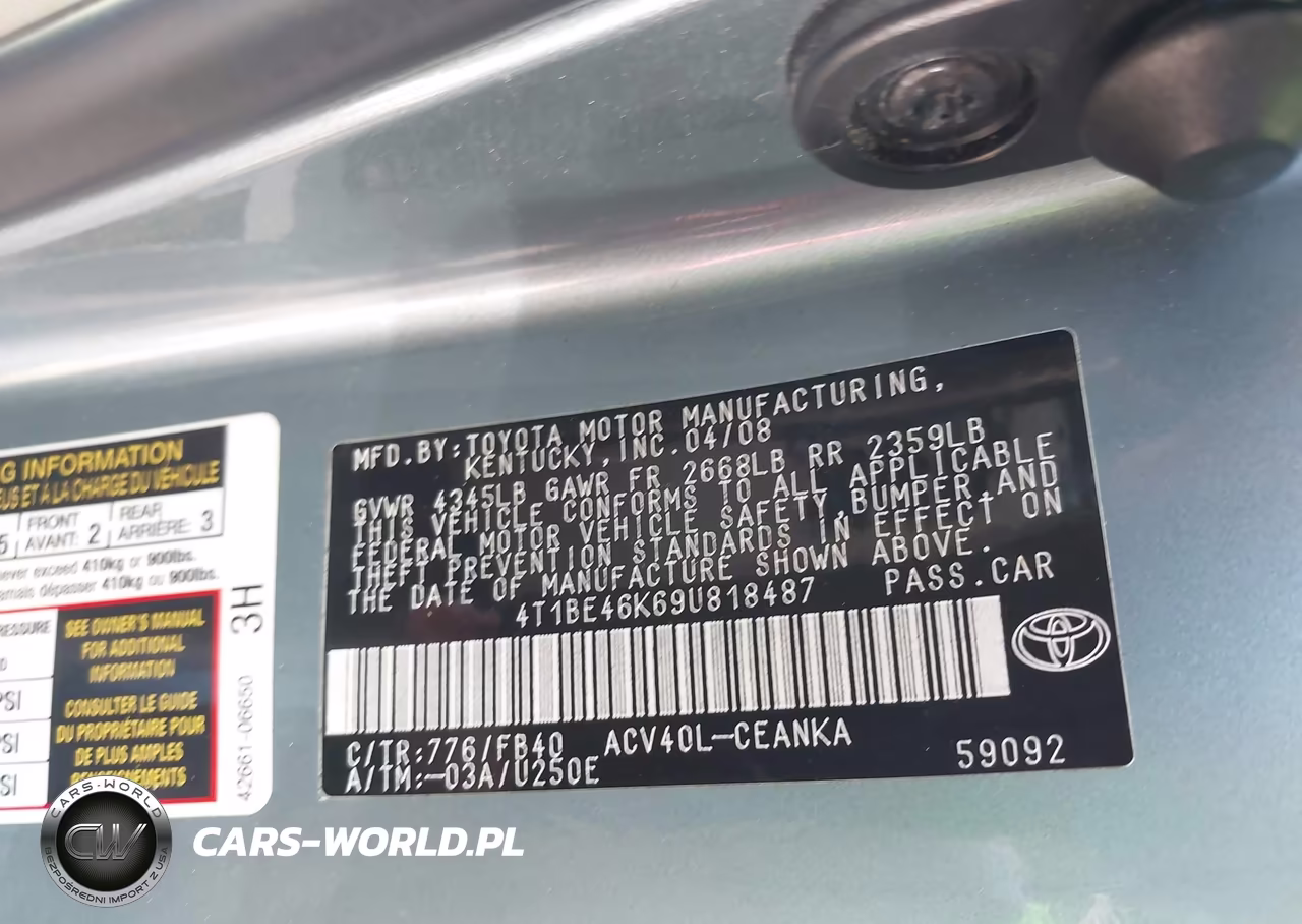 2009 Toyota Camry Se-Le-Xle VIN:4T1BE46K69U818487 - 9